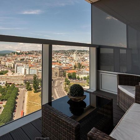 Panorama - Sunset And Castle View, 22Nd Floor, Garage, Ac Apartman Pozsony Kültér fotó