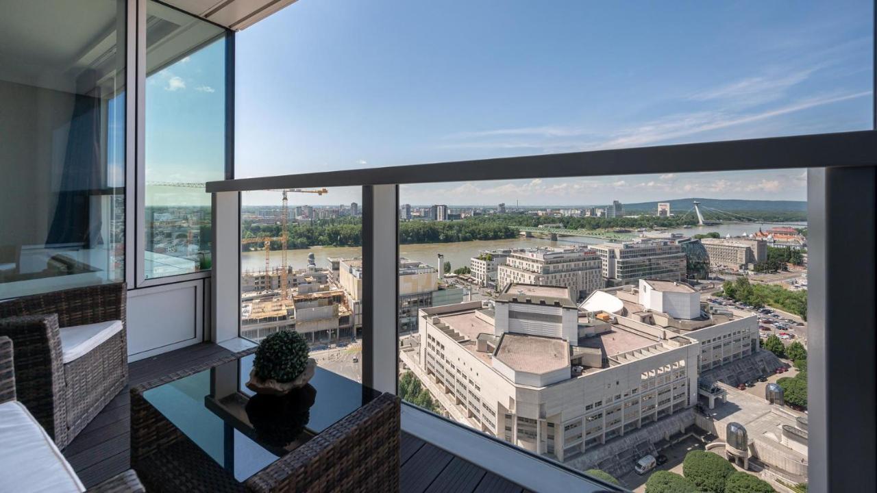 Panorama - Sunset And Castle View, 22Nd Floor, Garage, Ac Apartman Pozsony Kültér fotó